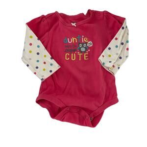 Carters Pink Auntie Owl Onesie size 12months